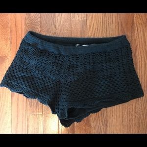 H&M Crochet Shorts Black